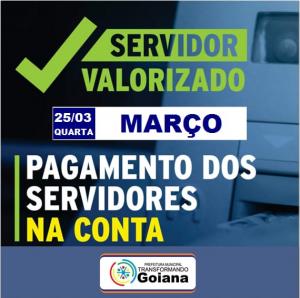 Prefeitura paga salário de março nesta sexta-feira, 25